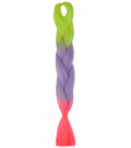 S3-124 Neonowa Limonka - Fiolet - Neonowy Różowy "QUEEN Braids" - Włosy Syntetyczne Magfactory