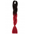 S2-160 Brąz - Wiśniowy Czerwony "QUEEN Braids" - Włosy Syntetyczne Magfactory