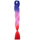 S3-16 Niebieski - Fioletowy - Czerwony "QUEEN Braids" - Włosy Syntetyczne Magfactory