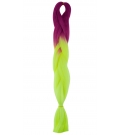 S2-10 Fuchsia - Neonowa Limonka "QUEEN Braids" - Włosy Syntetyczne Magfactory